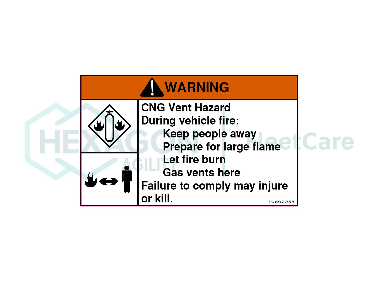 WARNING CNG VENT HAZARD