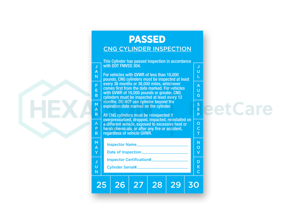 CNG DECALS – Hexagon Agility FleetCare