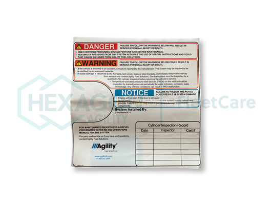 DANGER, WARNING NOTICE, INSPECTION