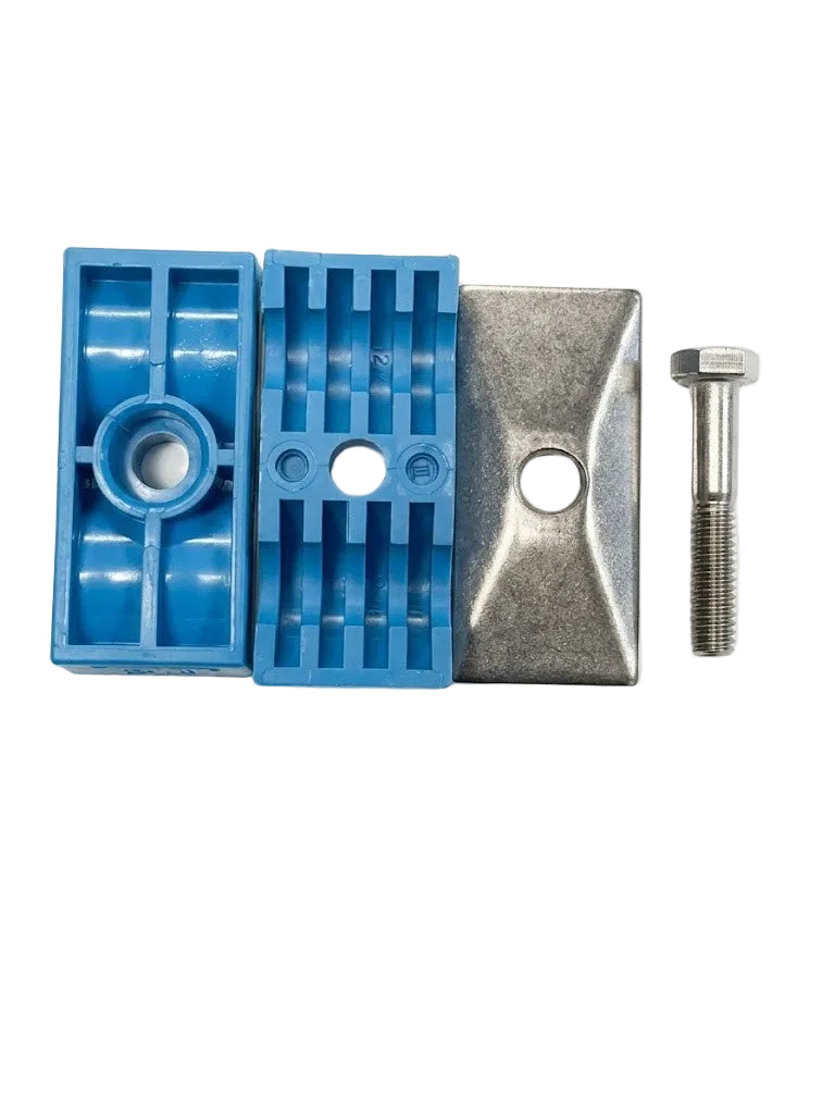Tube Clamp, 1/2in, Polypropylene, Twin Clamp Set